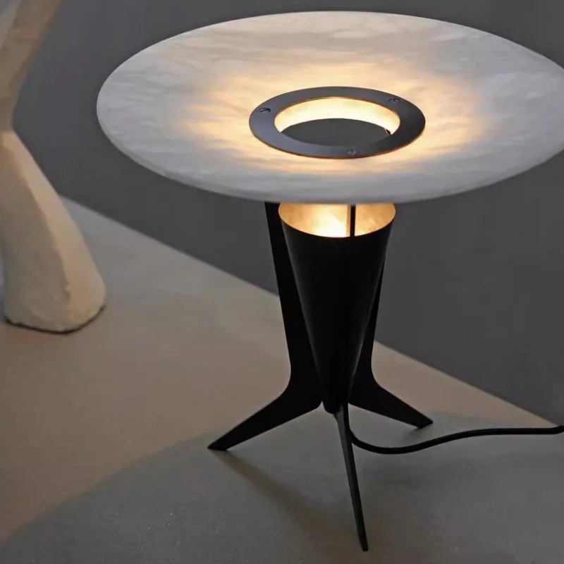 Nordic Luxury Glass Marble Table Lamp Creative Living Room Bedroom Bedside Study Hotel Atmosphere