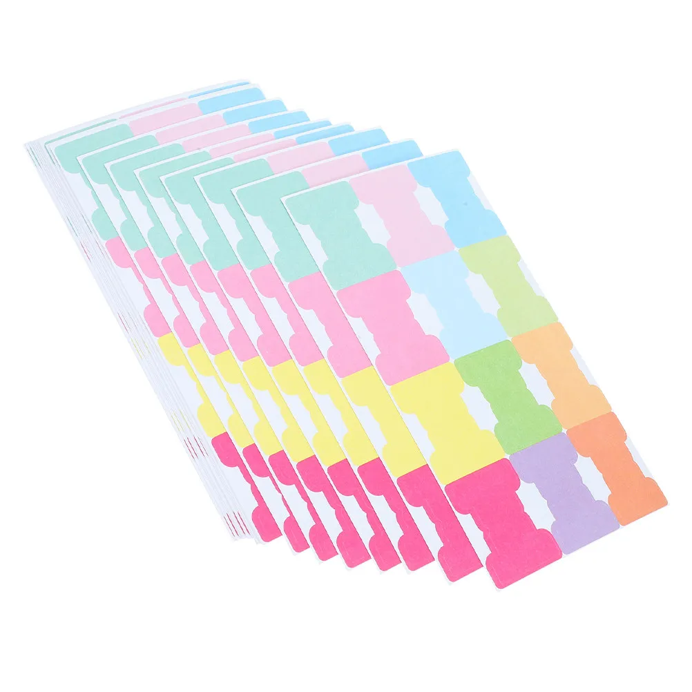 24Pcs Vibrant Tear-Resistant Colored Index Tabs for Notebooks Journals Planners Sticky Page Markers Writable Double-Sided Book