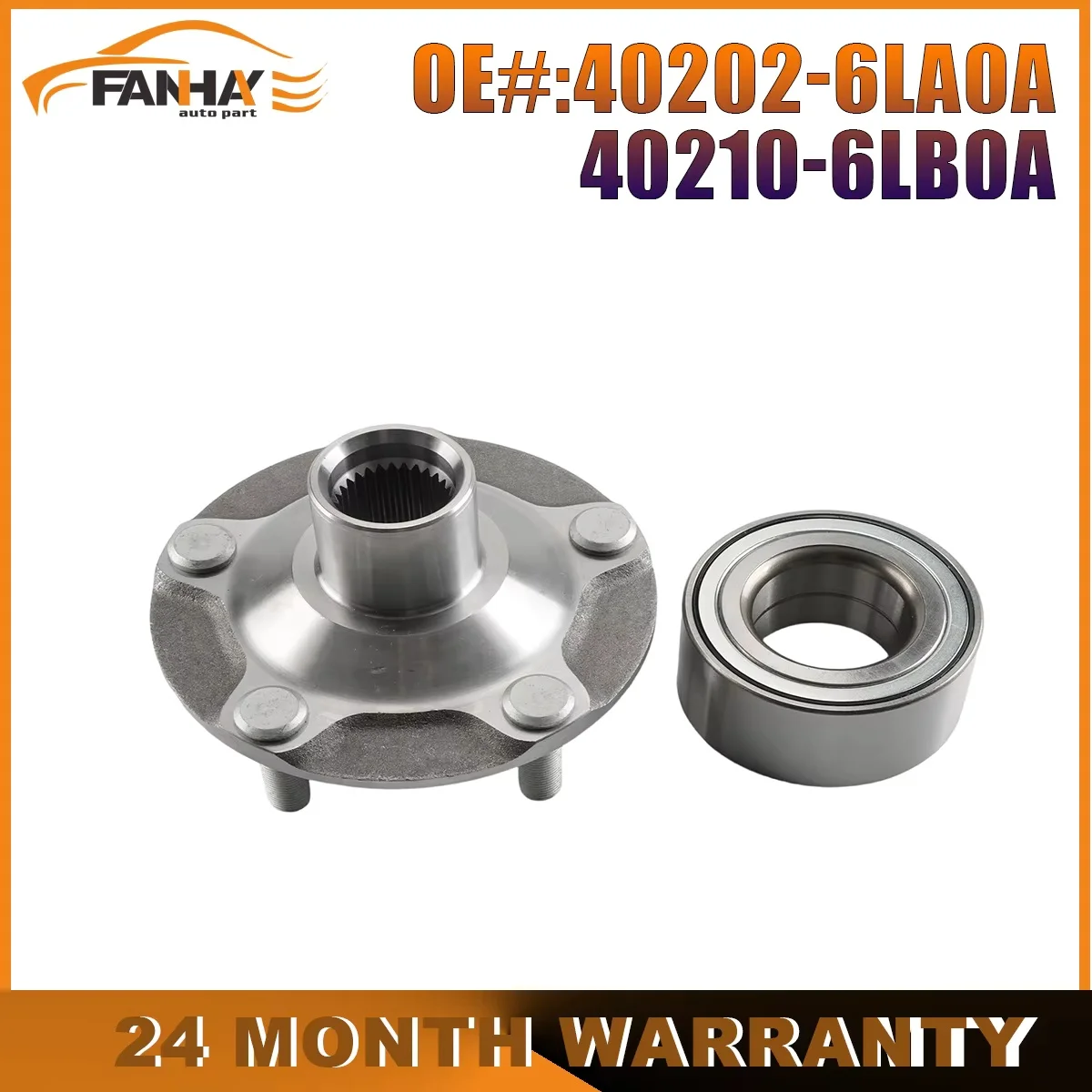40202-6LA0A 40210-6LB0A Juego de Cubo de Rueda y Rodamiento Compatible con Nissan Kicks P15 2020 2021 2022 2023 2024