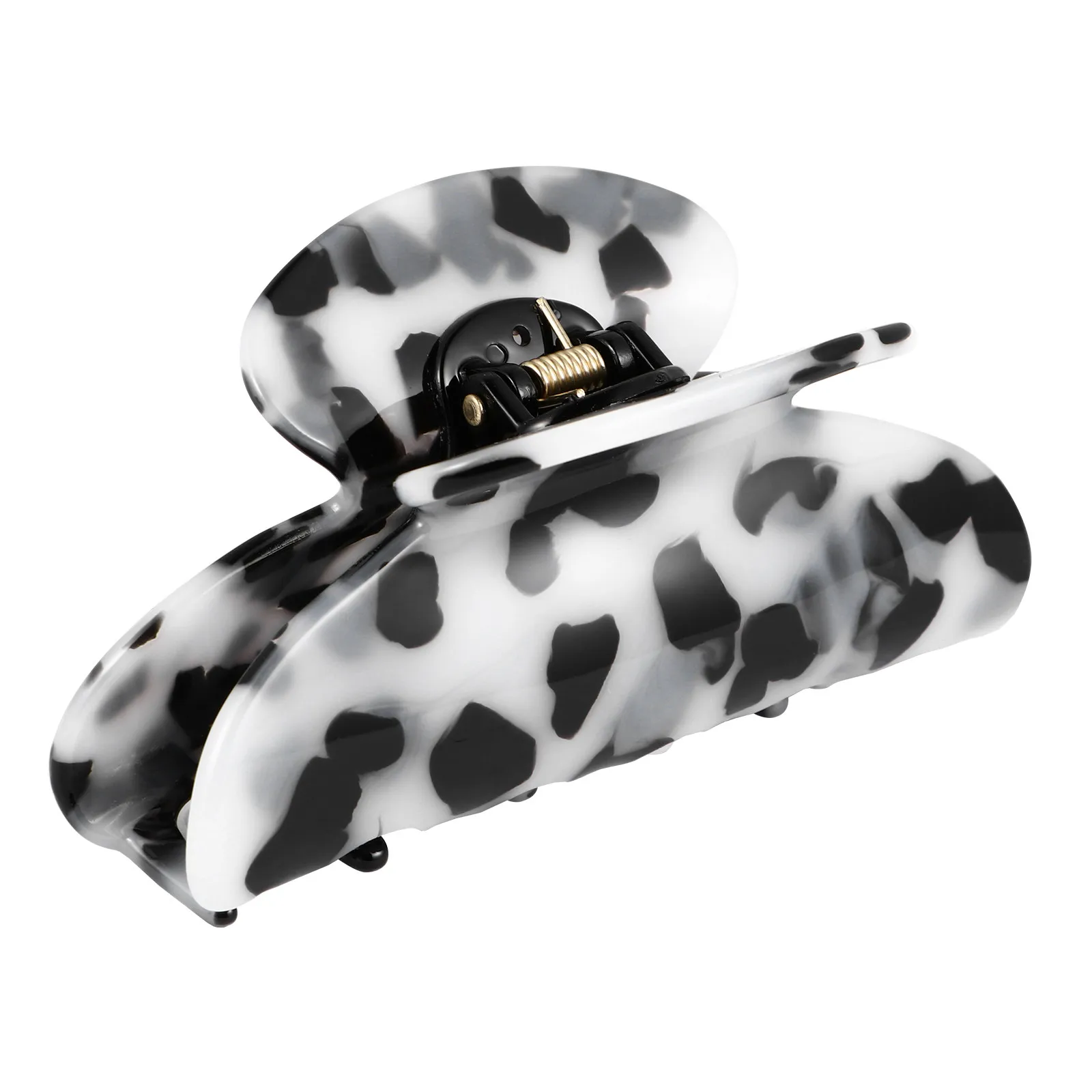 

1Pcs Marble Pattern Hair Clip Acrylic Toothed Claw Clip for Women Retro Stylish Hair Accessory for Party Daily Wear Jaw Barrette