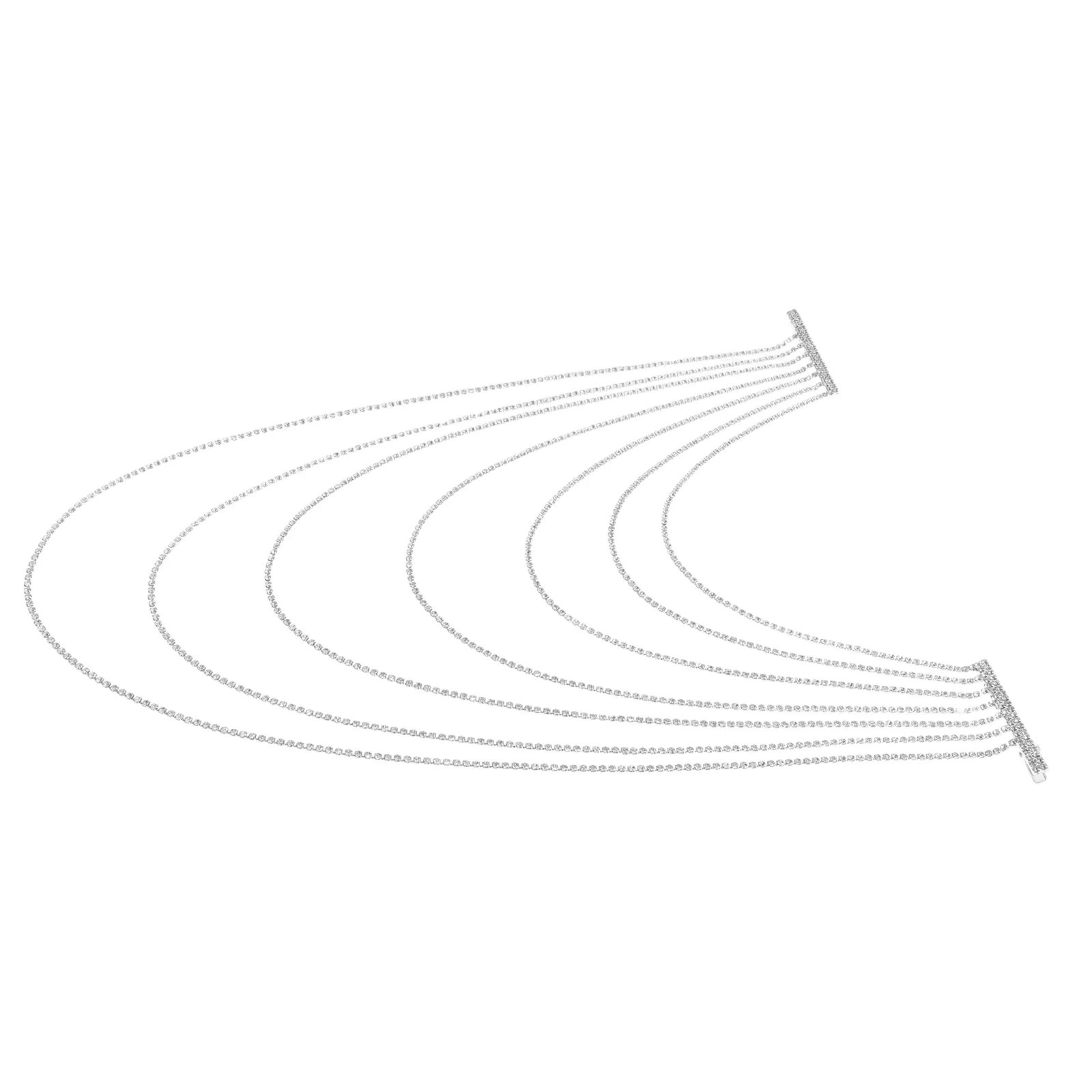 

Sparkly Rhinestone Hair Chain Bridal Headpiece Wedding Clip Hair Jewelry Braids Accessories Women Wedding Head Chain