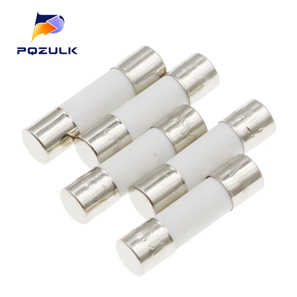 100PCS 5X20MM 6X30MM Fast Blow Ceramic Fuse Tube 250V 0.5 1 2 3 4 5 6 8 10 15 20 25 30A AMP 5*20 6*30 Slow Down The Car Fuse