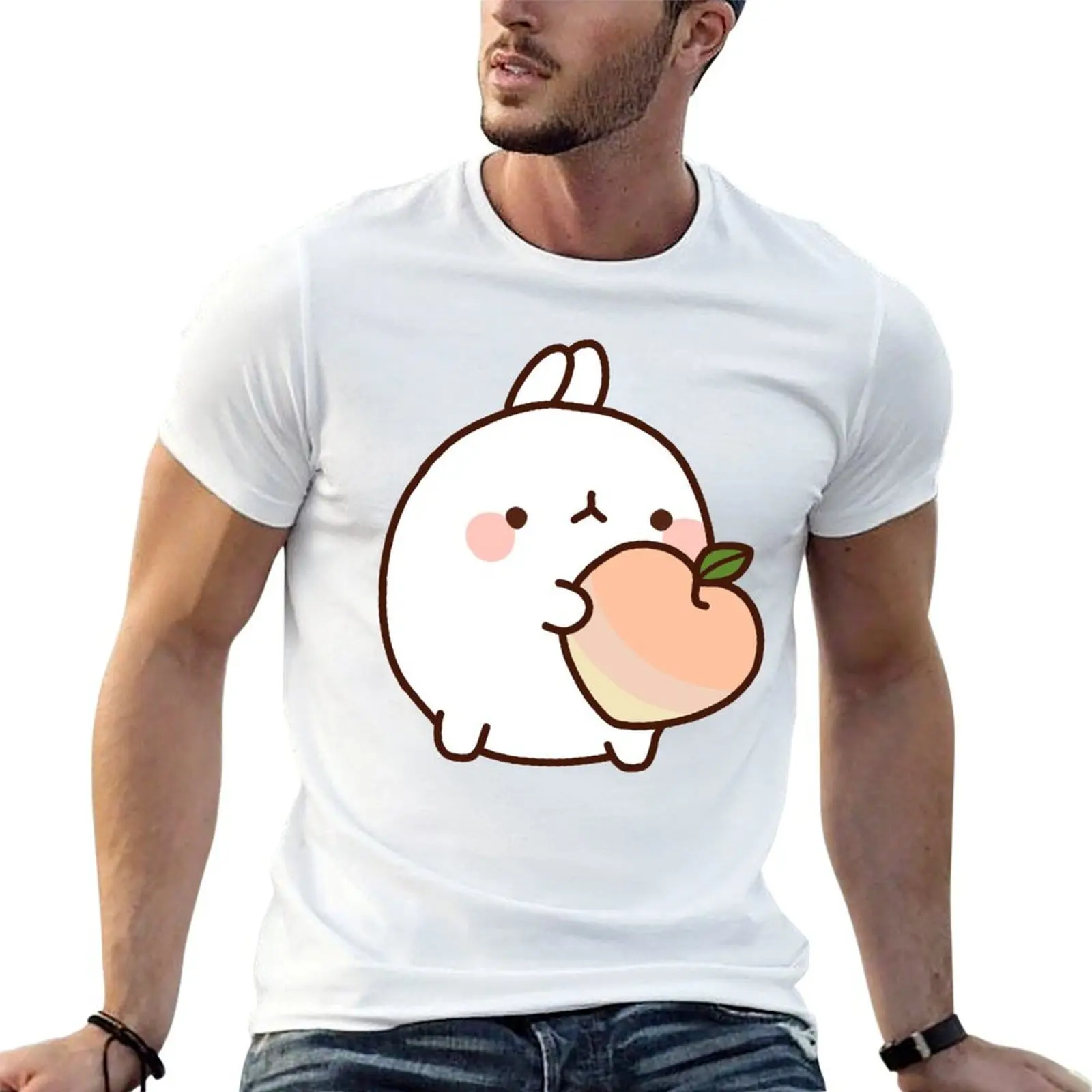 

Персиковая футболка мужская футболка роскошные аниме футболки для мужчин футболка