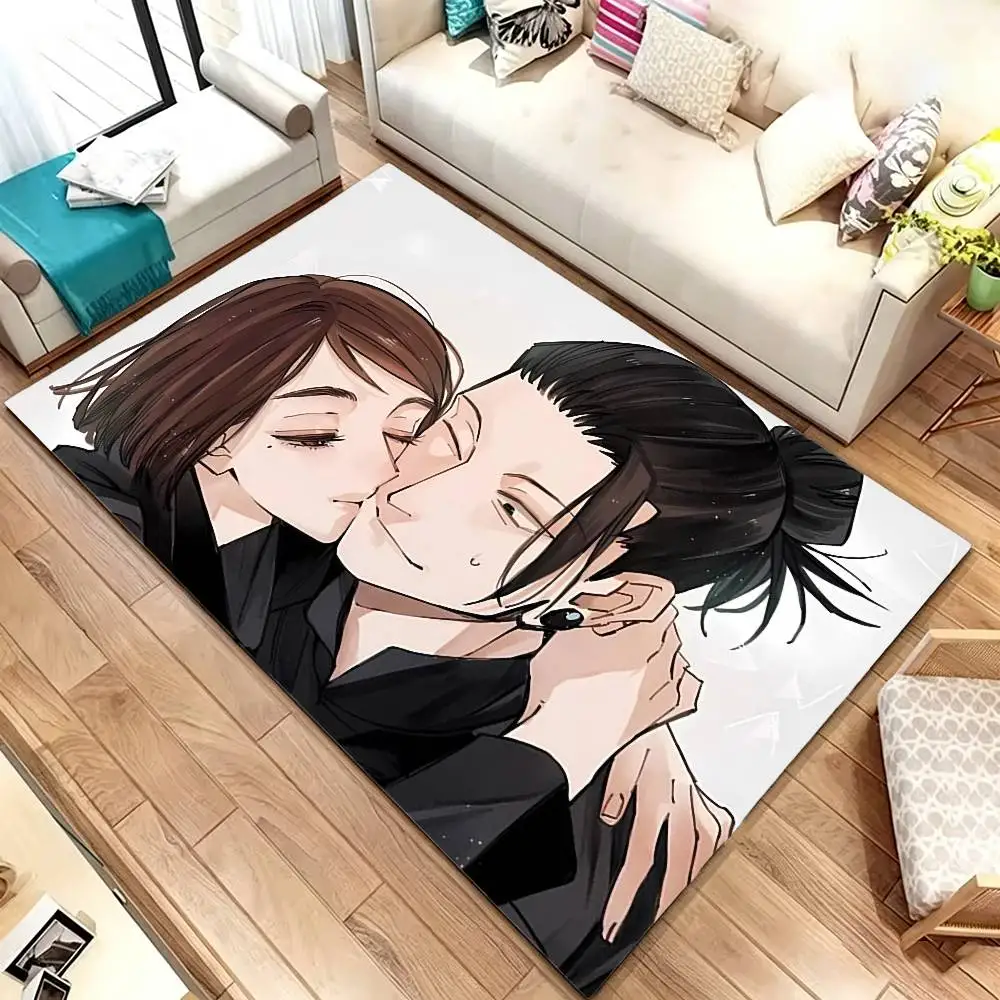 GetoShoko S-Suguru Geto S-Shoko Ieiri Soft Thick Non-Slip Mat for Living Room Bedroom Kitchen Decor Rugs