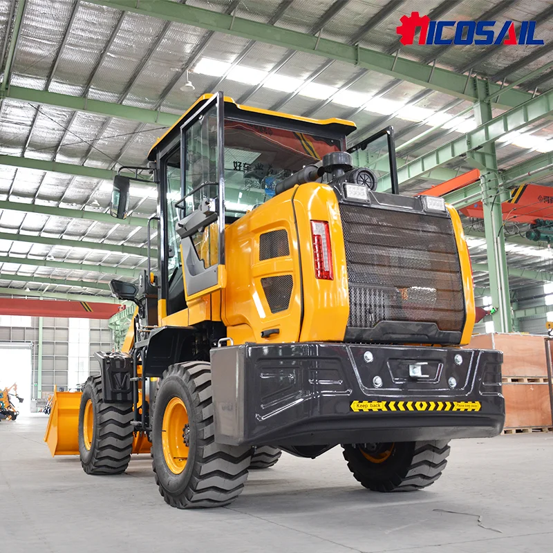 Le chargeur frontal 4x4 motoréducteur le plus populaire en Chine avec un nouveau moteur, capacité de charge de 2 à 6 tonnes, accessoires de seau polyvalents