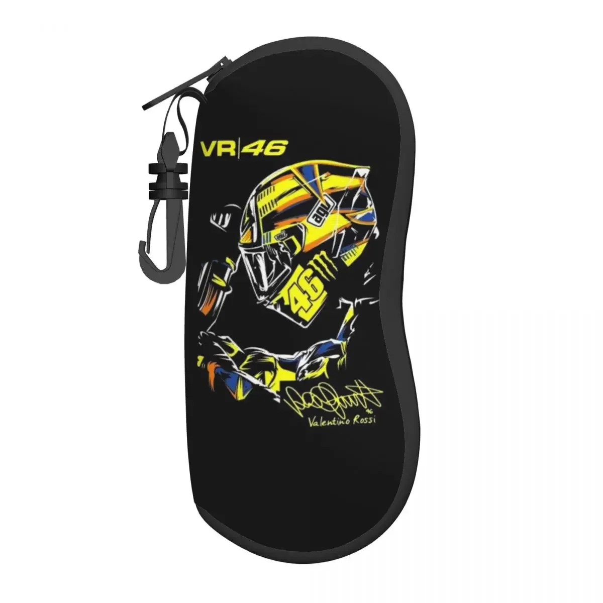 Rossi Motorcycle Racing Eyeglass Glasses Case Women Men Soft Sunglasses Protective Pouch