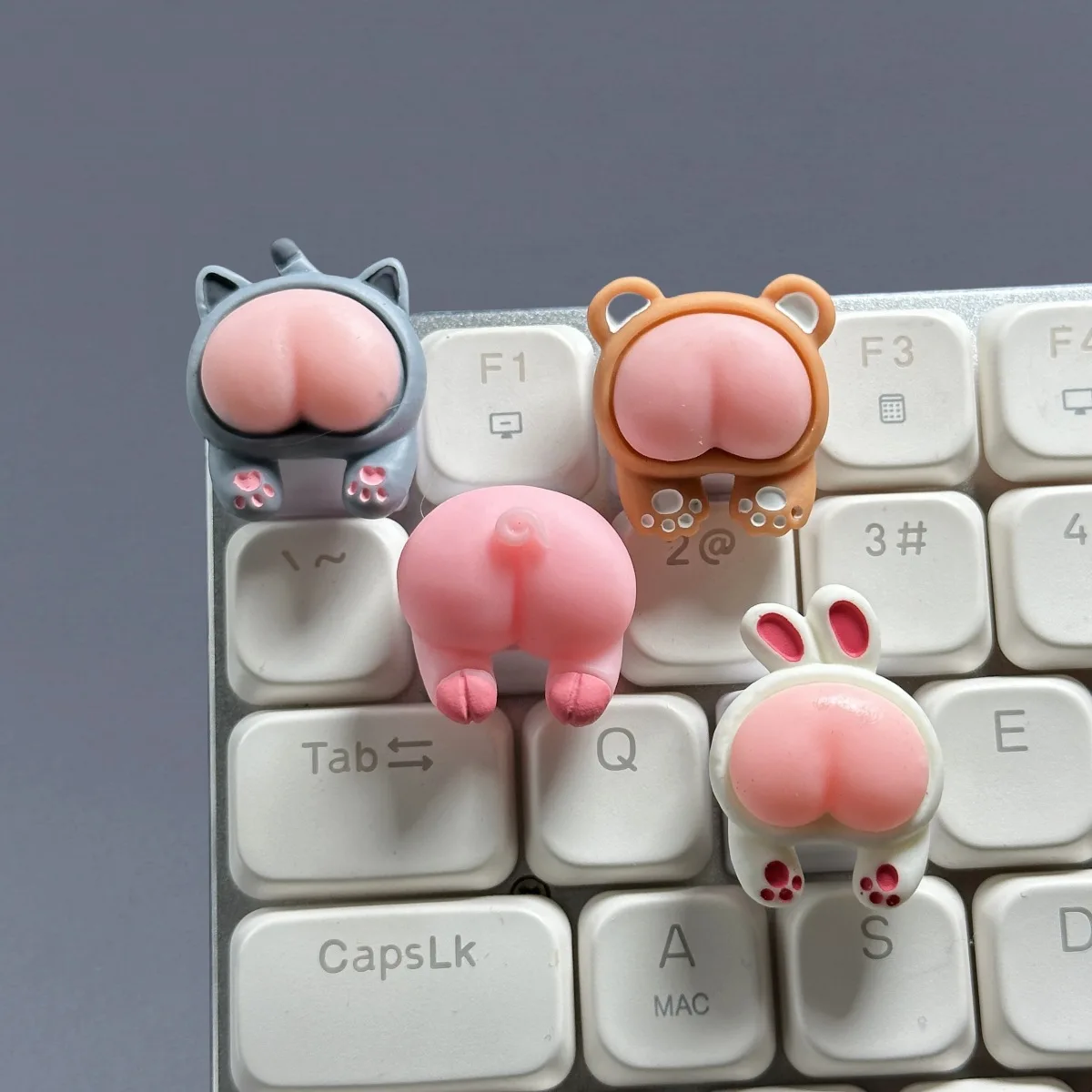 Personality Cute Pink Pig Butt Keycap Cross Axis Mechanical Keyboard Keycap Single