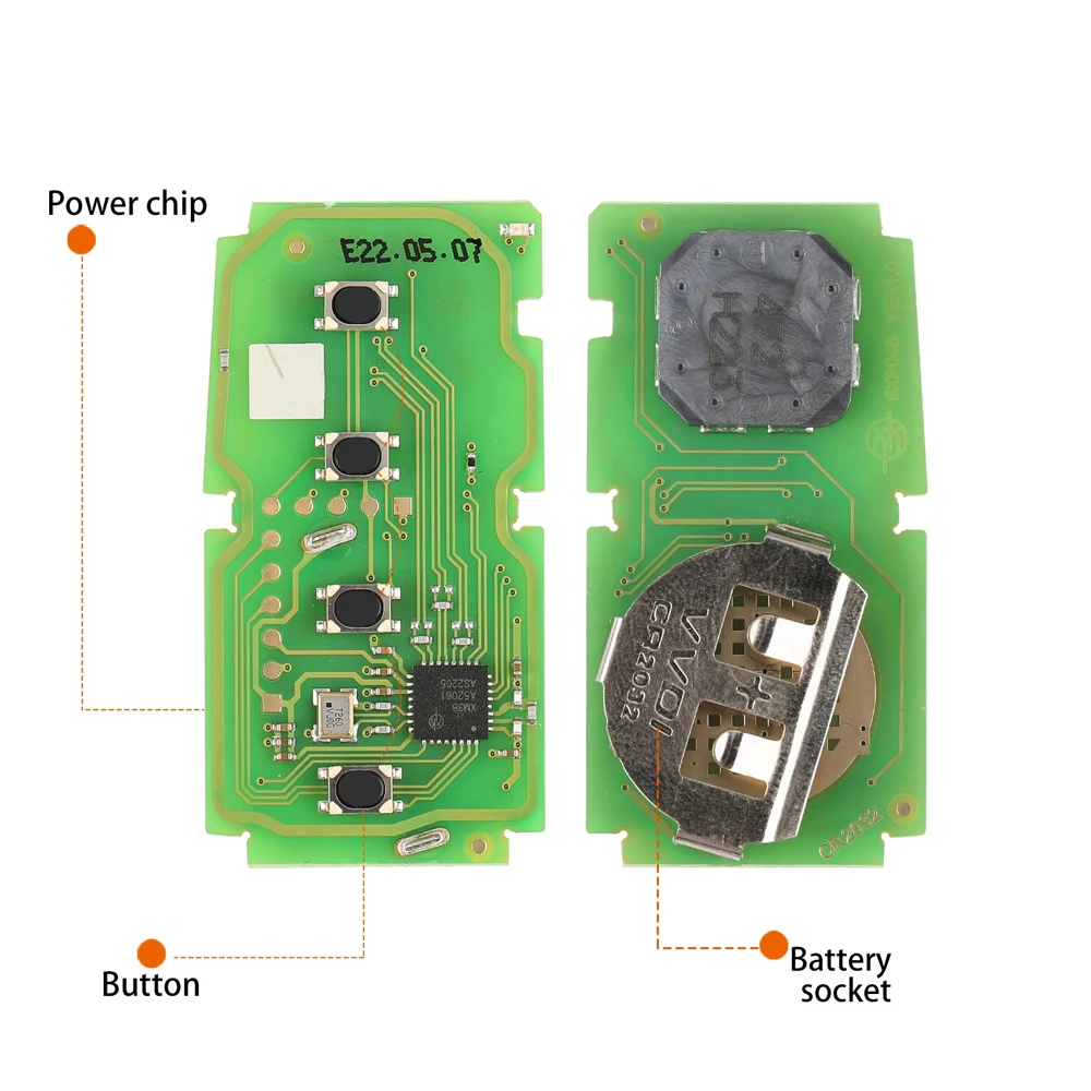 1-5pcs/lot Xhorse XSTO01EN TOY.T for Toyota XM38 Smart Key with Key Shell Support 4D 8A 4A for global