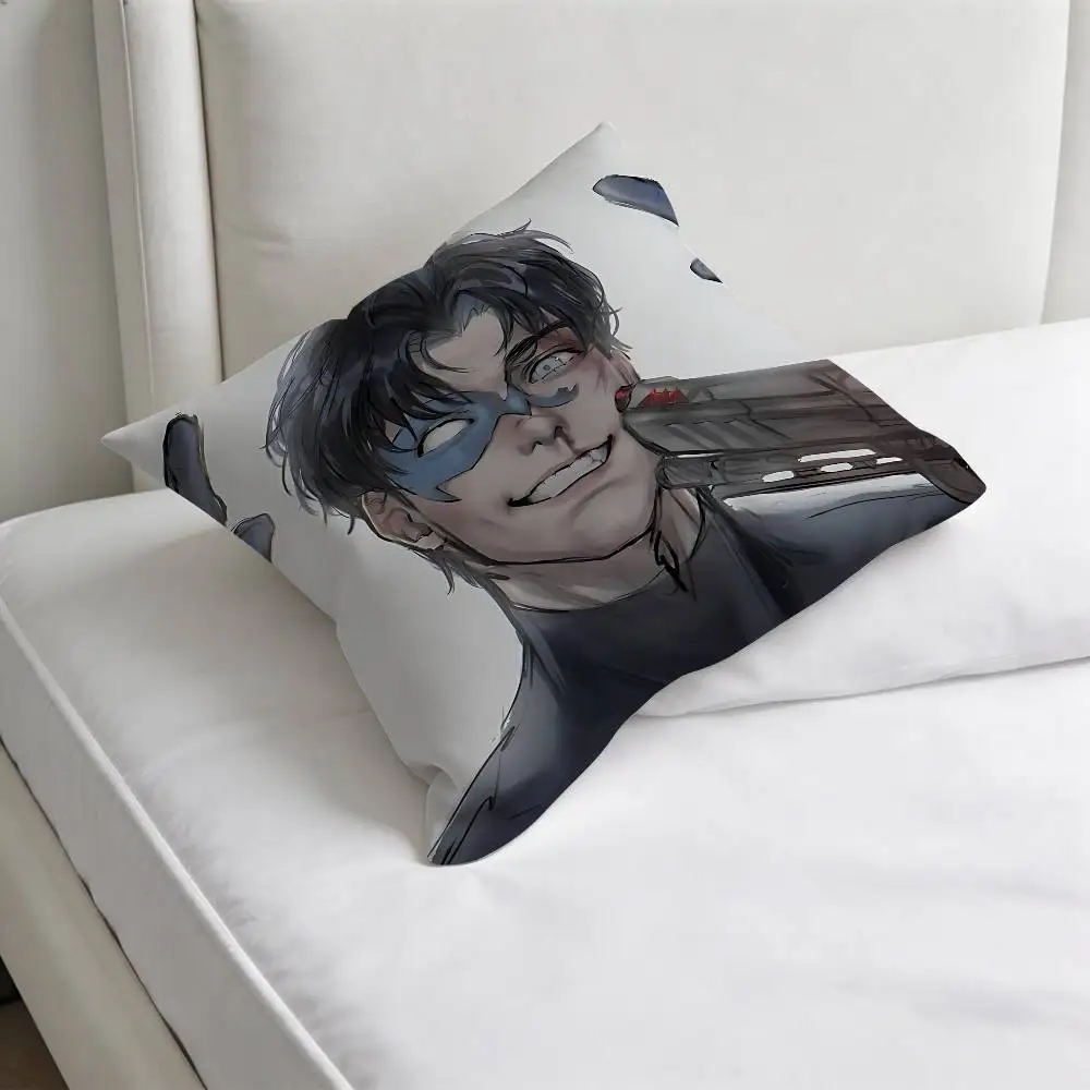Cute D-Dick Grayson Fashion Square Pillow Case Durable Throw Pillow Cover for Sofa Couch Chair view 6
