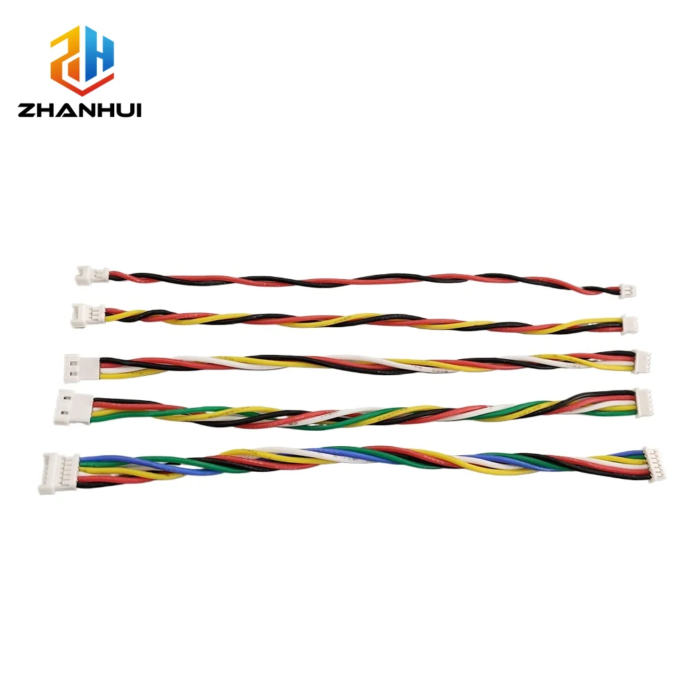 JST 1.25mm Pitch Extension Cable Kit - 2/3/4/5/6 Pin Male to Female Connector with 15cm 30AWG Silicone Wire