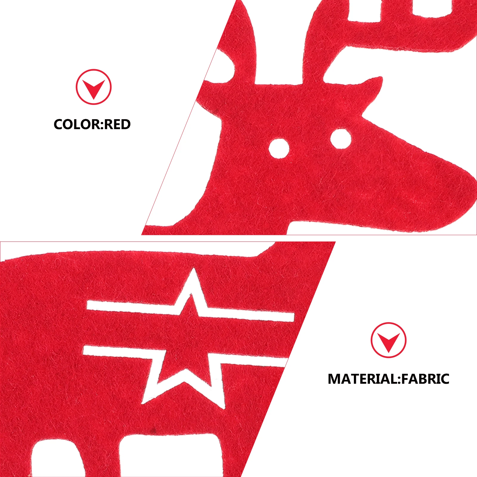 

4 Pcs Elk Cutlery Bag Tableware Silverware Adorable Bags Storage Cloth Holiday Holder Vacation