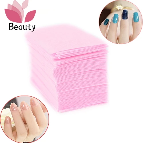 70 Pcs Pink Lint-Free Wipes All For Manicure Nail Polish Remover Pads Paper Nail Cutton Pads Manicure Pedicure Gel Tools