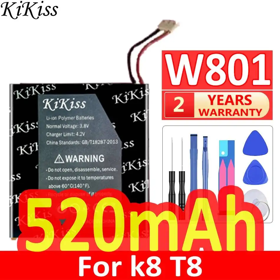 520mAh Battery W801 Long-Lasting Fit For k8 T8