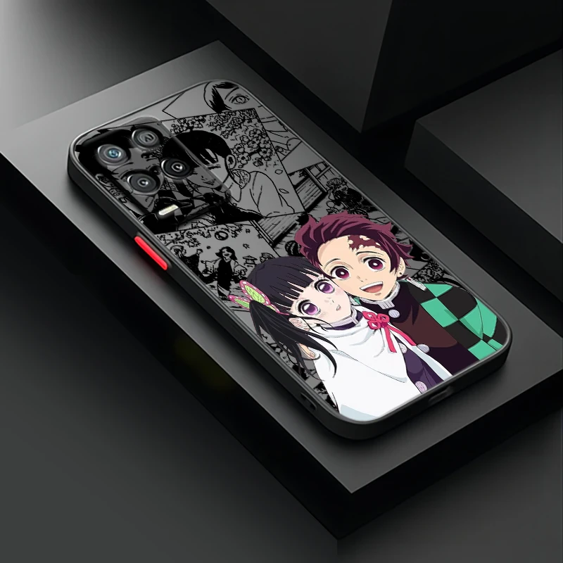 Demon Slayer Anime For OPPO A55 A54S A53S A52 A33 A32 A31 A16S A16K A15S A11S A9 A5 Frosted Translucent Phone Case