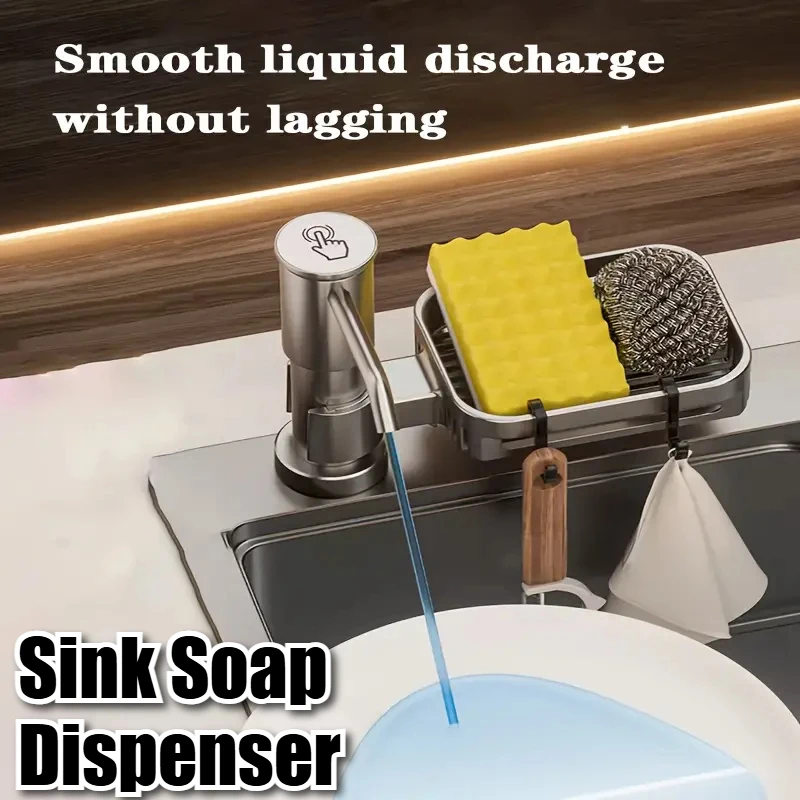 Liquid Soap Dispenser Extension Tube Pump Kit Upgraded for Kitchen Sink Plastic Bottle Bathroom Lotion Detergent Hand Press