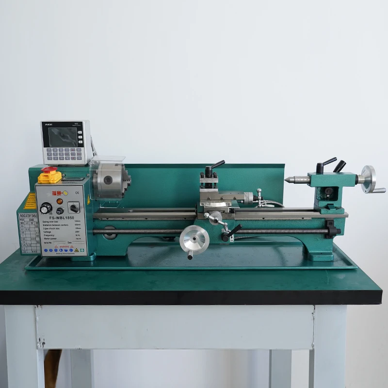 FS-WBL1850 2024 New Model Mini Metal Bench Lathe Machine 750W Horizontal 220v Medium Duty With Core Motor Manual