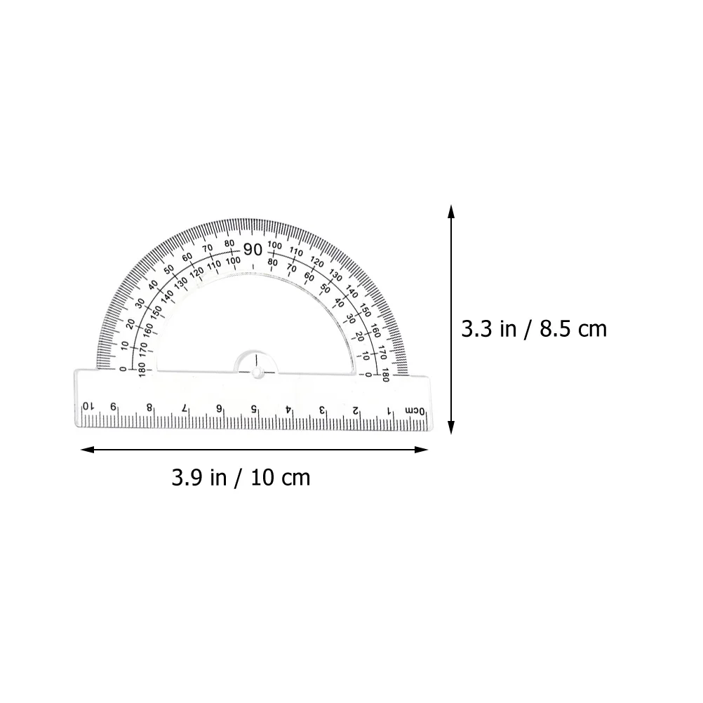 

30Pcs Premium Clear Protractor 0-180 Degrees Math Geometry Ruler for Students Teachers Designers School Stationery