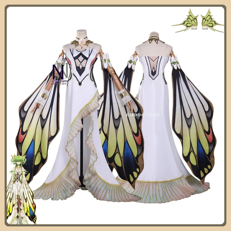 

ABC123Hot Code Geass CC Role Playing (Glamorous Style) Sequined Butterfly Dress Full Set Cosplay Costume (Femalex,3;b'2.
