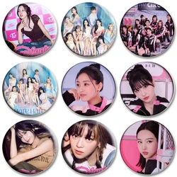 Korean Girl Group TWICE Peripheral Bar Badge 32/44/58mm School Bag Pendant Student Brooch Gift