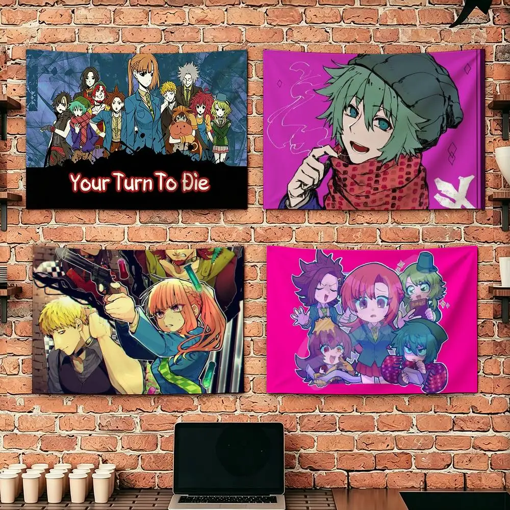 

Game Your Turn to Die Death Flags Wall Hanging Tapestry Outdoor Garage Room Decorative flag Background Blanket