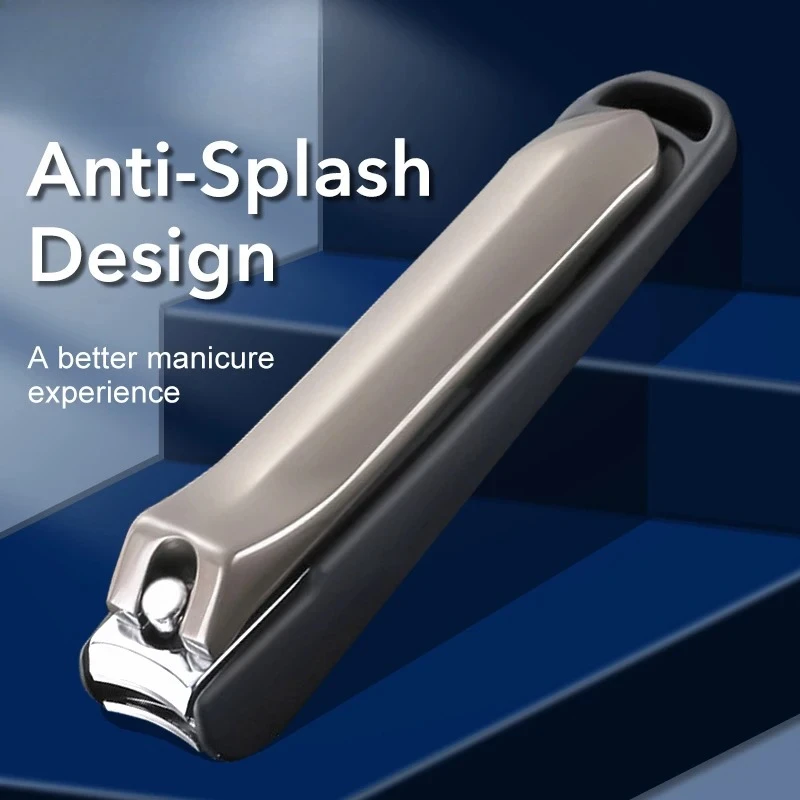 

1 шт., высококачественная машинка для стрижки ногтей из нержавеющей стали, антипласт, черная, для стрижки тональ, профессиональная маникюрная резка большого размера, триммер