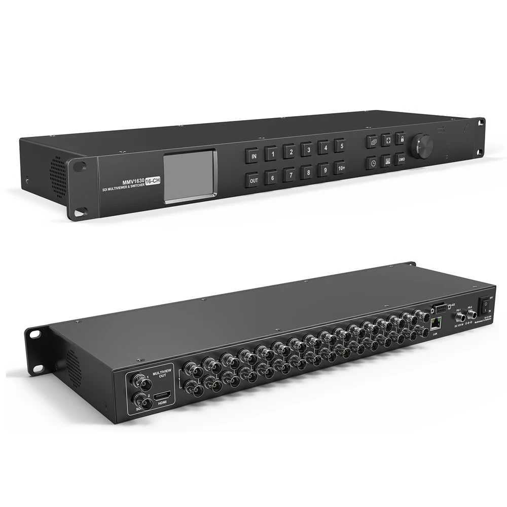 MMV1630 Rack Mount 16x16 SDI Matrix Switcher 16 Channel 3G-SDI Video Multiviewer Metal AVMATRIX for Video Processing
