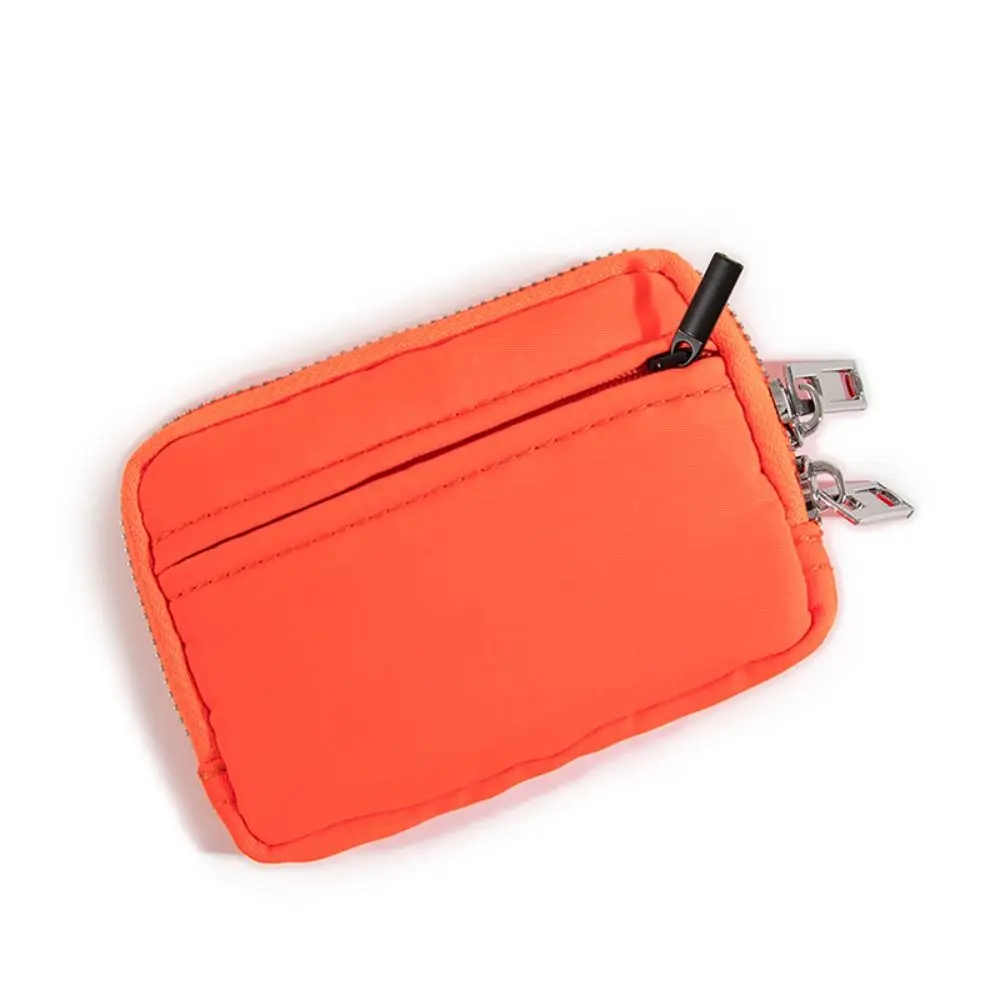 Portable Nylon Coin Purse Card Holder RFID Anti-theft Men Wallet Bank Card Organizer Lightweight Mini Earbuds Storage Bag Travel