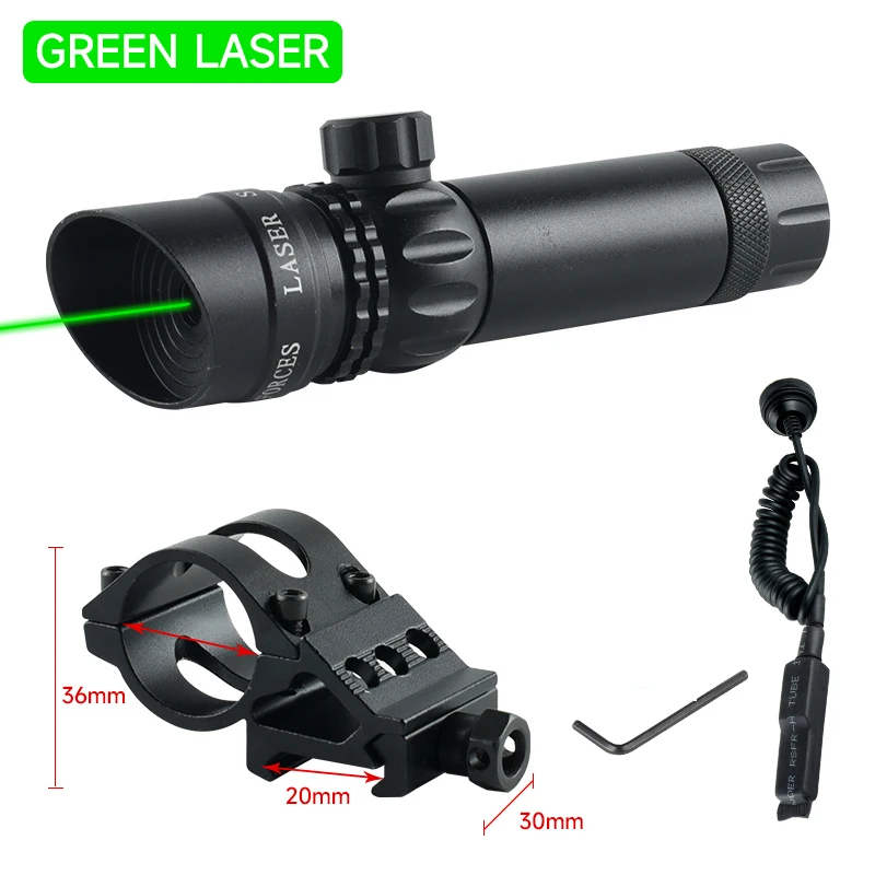 Taktisches Gewehr Red Dot Laser Leistungsstarkes Outdoor-Laservisierzubehör mit Druckschalter für Picatinny-Schiene 20 mm Halterung