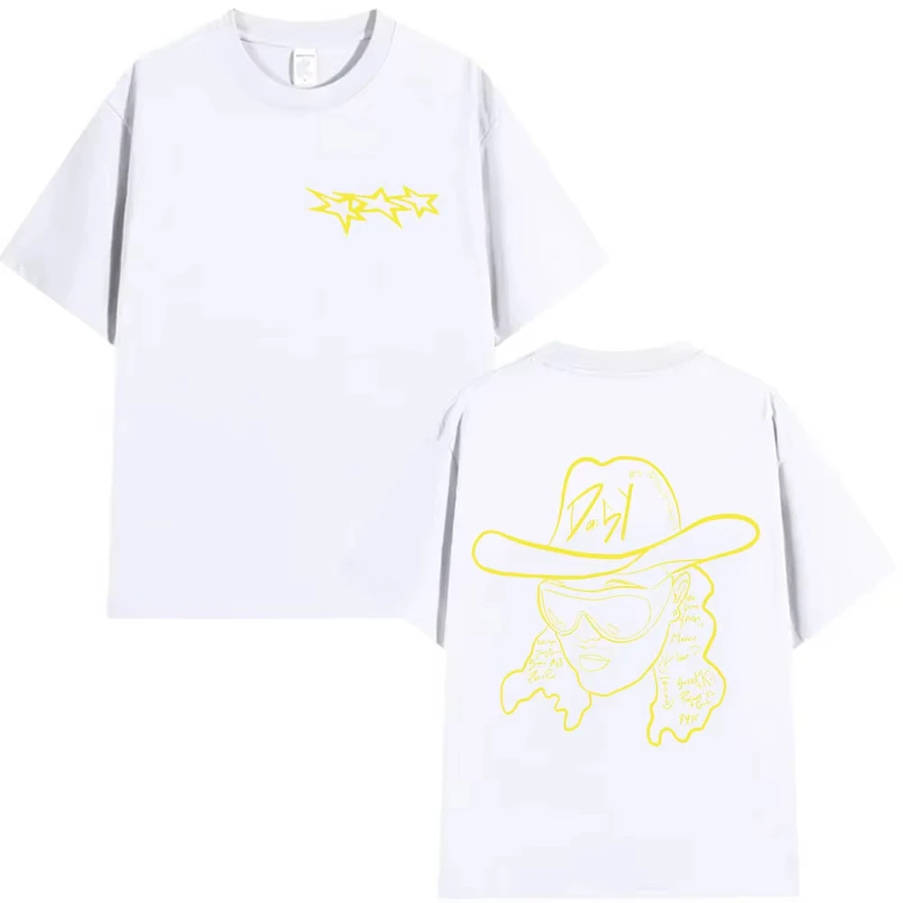 Rapper Rusowsky Daisy Album 2026 Print T-Shirts Men Women Vintage Harajuku Fashion T-shirts Summer Oversized Cozy Cotton T Shirt