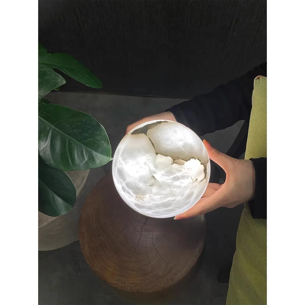 

Modern LED Natural Alabaster Wall lights Room Living Room Bedroom Bed Decoration Wall Lamp Study Art Designer Marble Wall light