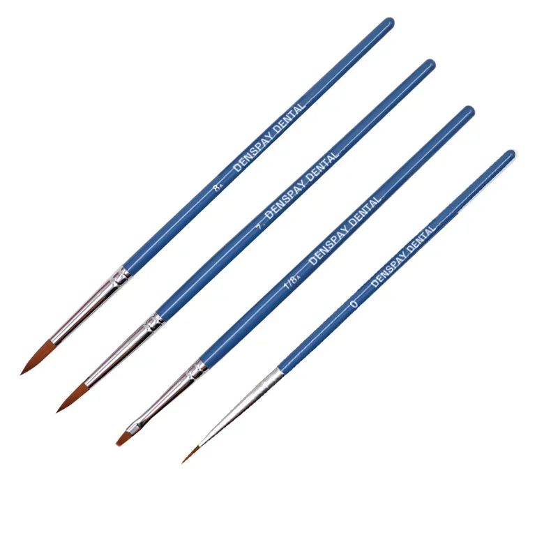 Denspay 4 sizes Dental Porcelain Glaze Porcelain Brush Pen Ceramic Teeth Brush Dentist Tools Teeth Dental Lab Equipment