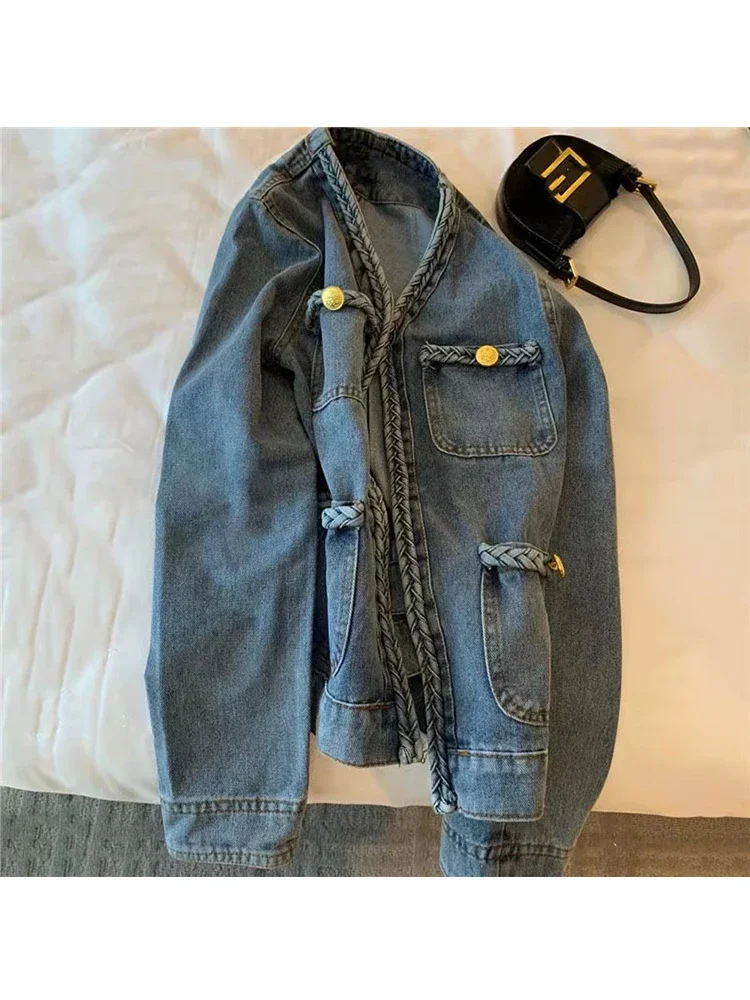 Fashion Denim Jacket for Women Casual Oversized Loose Jean Jackets 2022 New Autumn Ladies Long Sleeve Coat Cardigan Outerwear