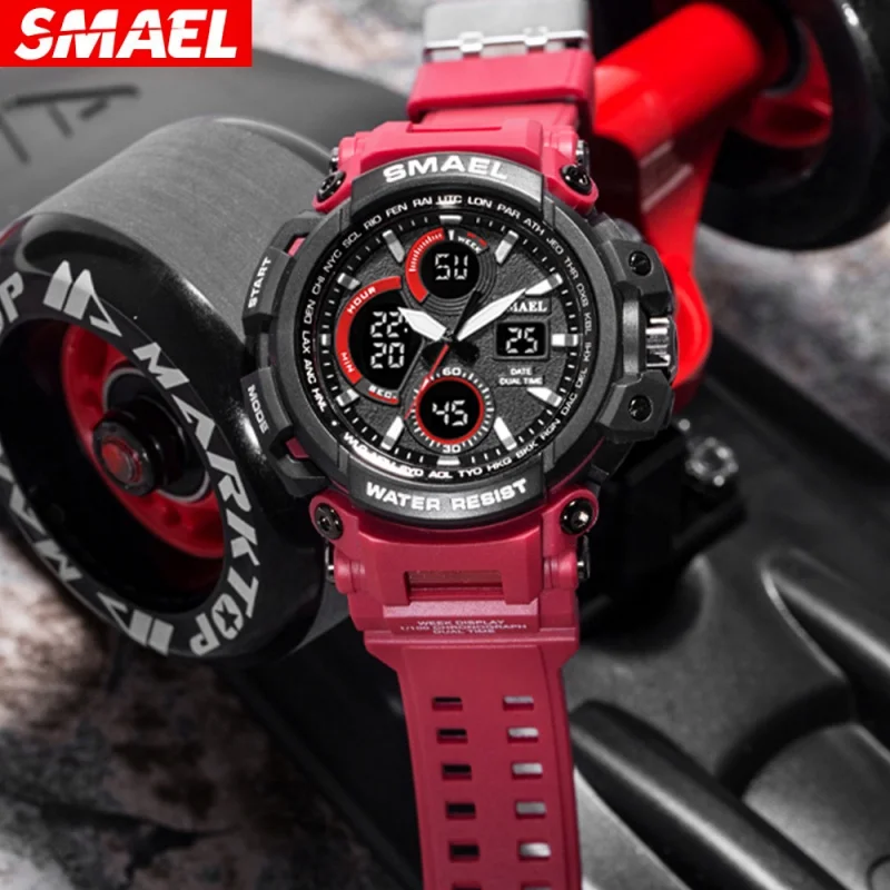 Smael Outdoor Personality Large Dial Mountaineering Watch Luminous Fashion Multi-Function Electronic Watch