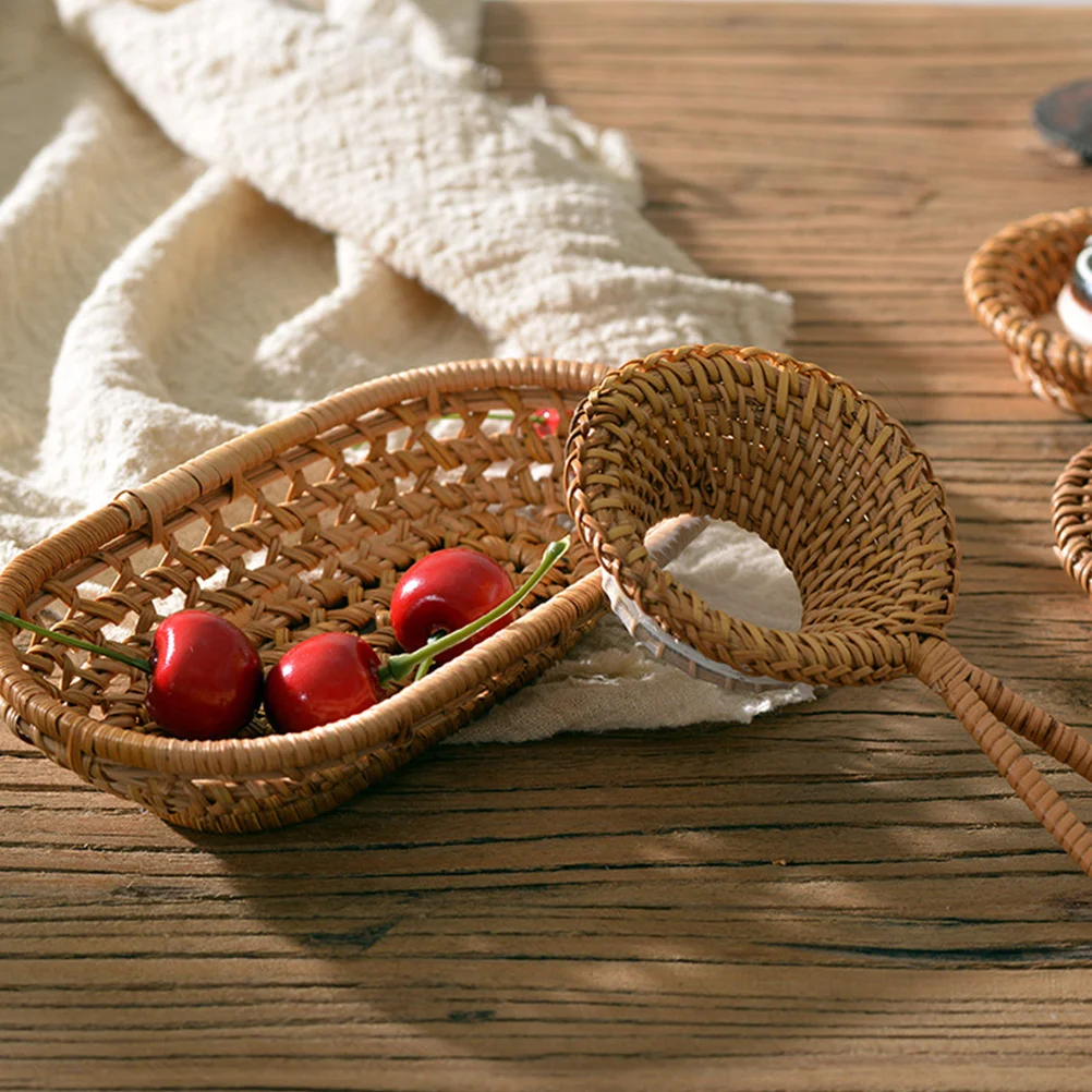 

Portable Rattan Laundry Basket Towel Organizer Eco-Friendly Storage Box for Home Tabletop Countertop Rattan Basket