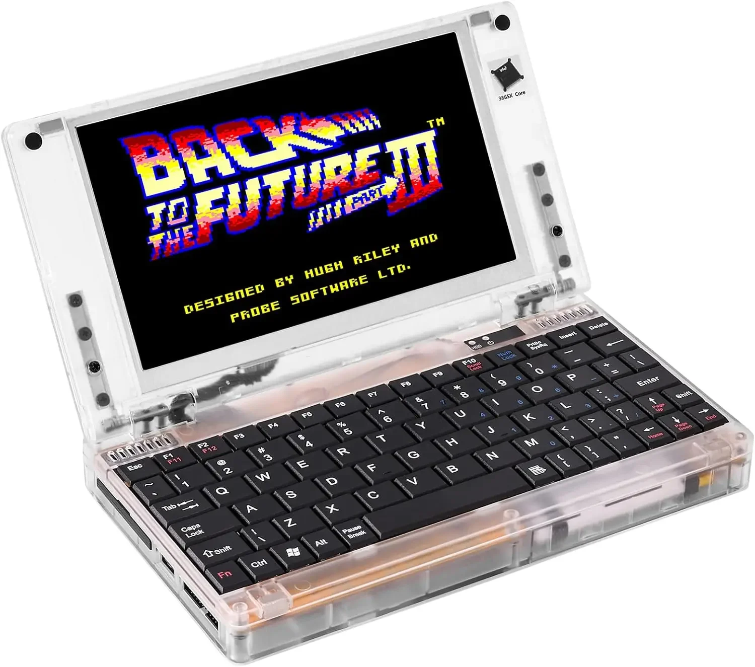 Retro Pocket 386 CPU XT PC Laptop Computer 386, Mini Laptop Compatible with Windows3.1 MS-DOS System, OPL3 Sound Card, VGA Grap