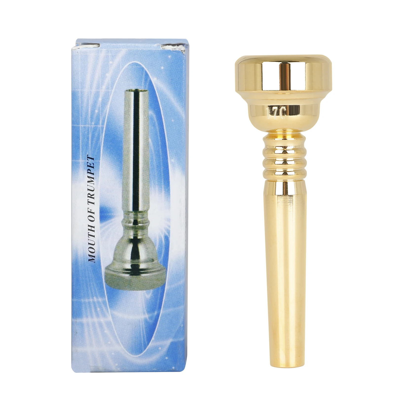 17C Trumpet Mouthpiece Brass Instrument Accessories Gilded Musical Instrument Parts Replacement High Quality Tone Gold Plated