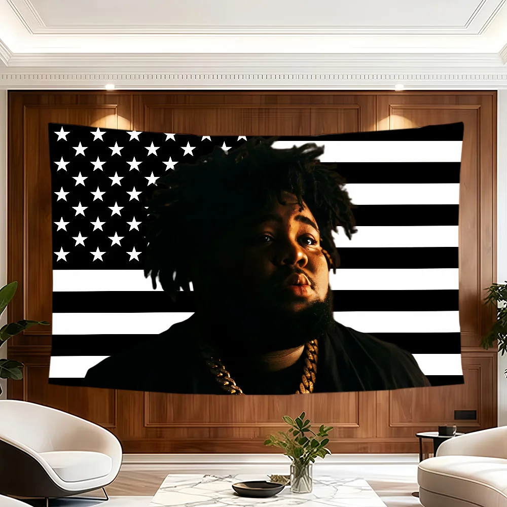 Singer Rod Wave Flagge, dekorative Banner, geeignet für Outdoor-Camping, Familienfeiern und Gartenwände, Geschenk – Detail 6