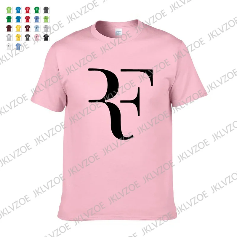 New Women Men's Brand T Shirt High Quality Summer Daily Casual Short Sleeve Tee Fashion Tennis Superstar Roger Federer Retro Top