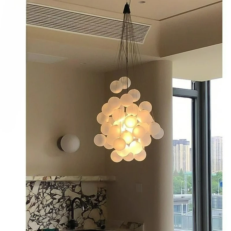 

Modern Glass Ball LED Chandelier for Living Dining Room Food Tables Bedroom Pendant Lights Home Decor Lusters Luminaires