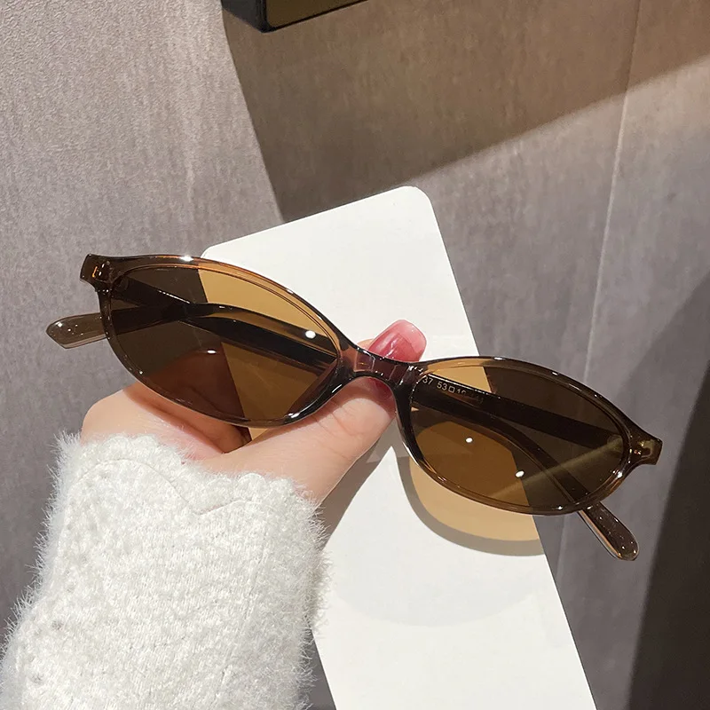 

Retro Oval Frame Sunglasses for Women Mens Hip Hop Sun Glasses Fashion Personalized Punk Cat Eyes Shades Sun Protection Eyewear