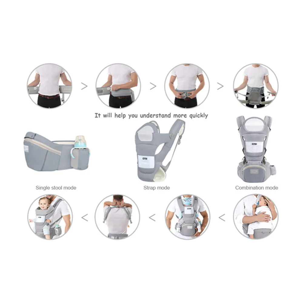 Baby Carrier Ergonomische Baby Multifunctionele Taille Kruk Pasgeboren Naar Peuter Multi-Use Voor En Na Kangoeroe Tas Accessoires