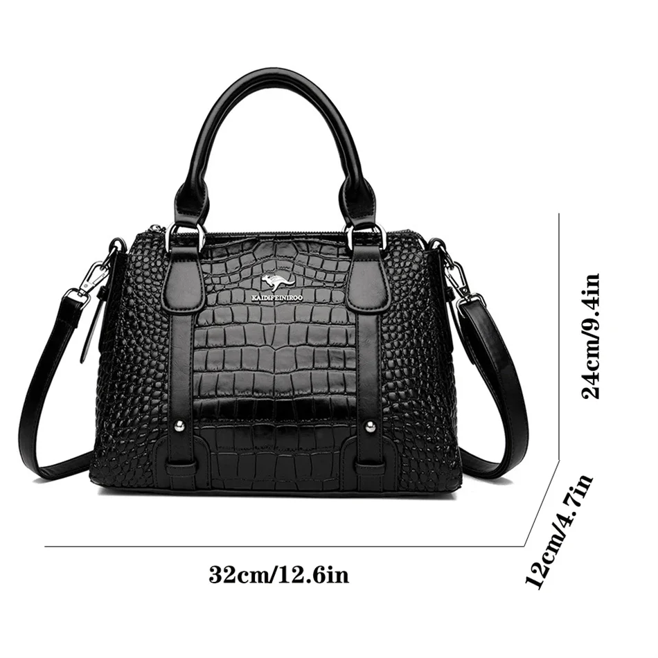 Casual Large Capacity Crossbody Bags for Women 2024 Soft Leather Ladies Shoulder Bags Luxury Handbags Women Bags Designer Sac