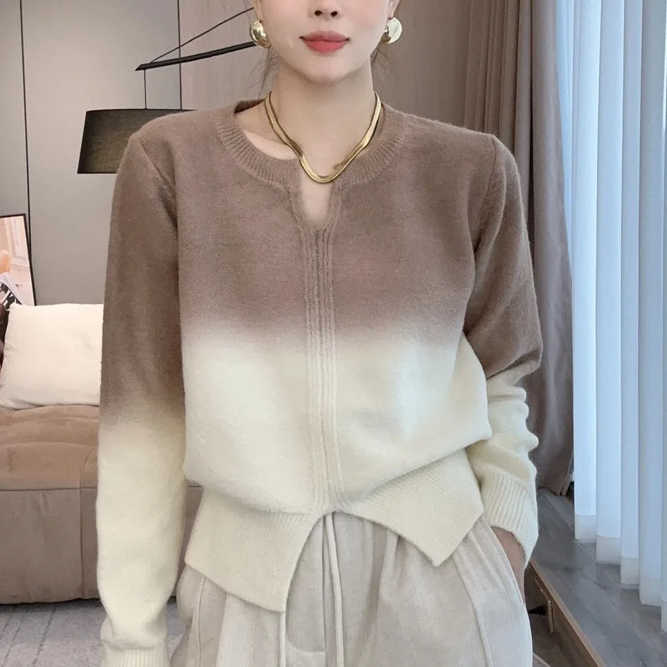 2024 Women's Clothing Gradient color sweater Spring Summer New 638