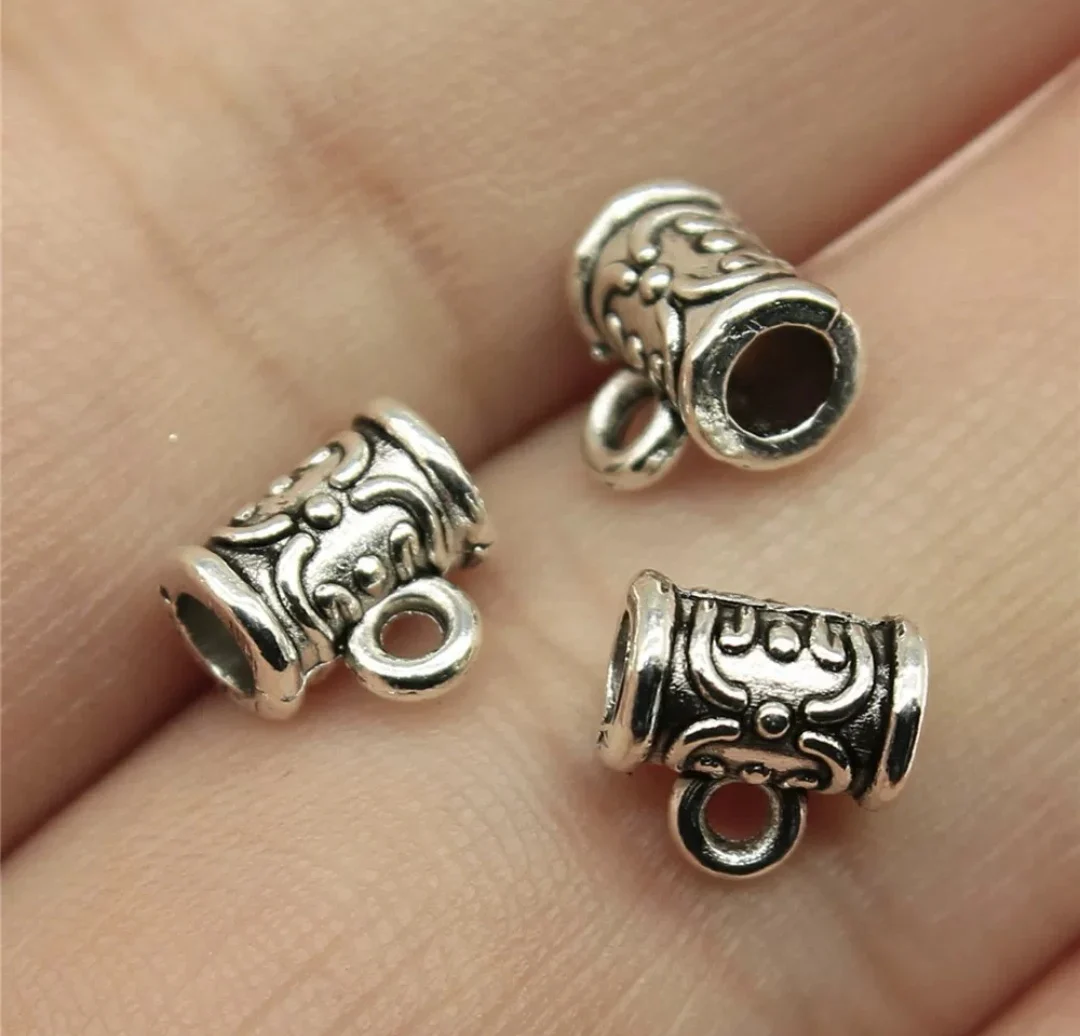 

60pcs 7x7x5mm Zinc alloy metal tibetan silver plated bead connector T0081 for jewelry making