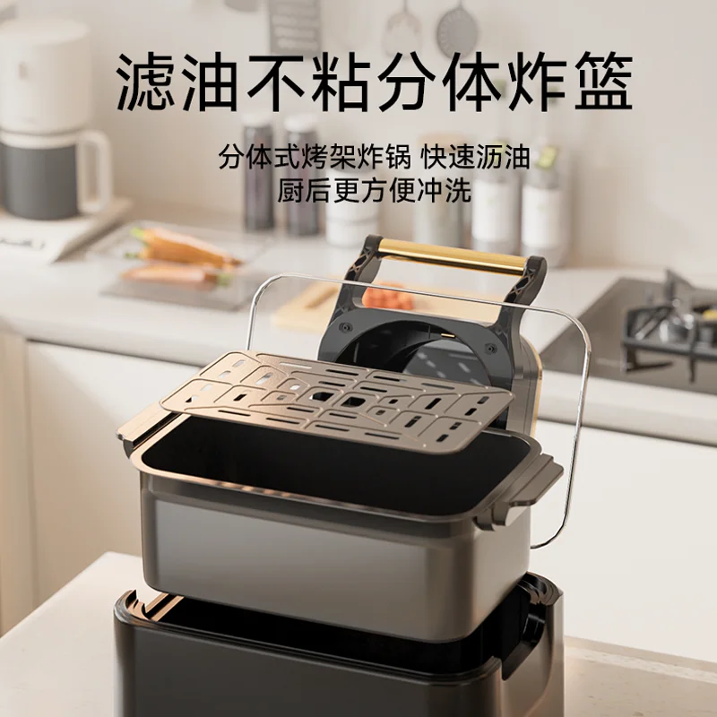 مقلاة هوائية منزلية جديدة ذات سعة كبيرة ومرئية غير قابلة للدوران ومتعددة الوظائف وتبخير صغير وآلة خبز الكل في واحد