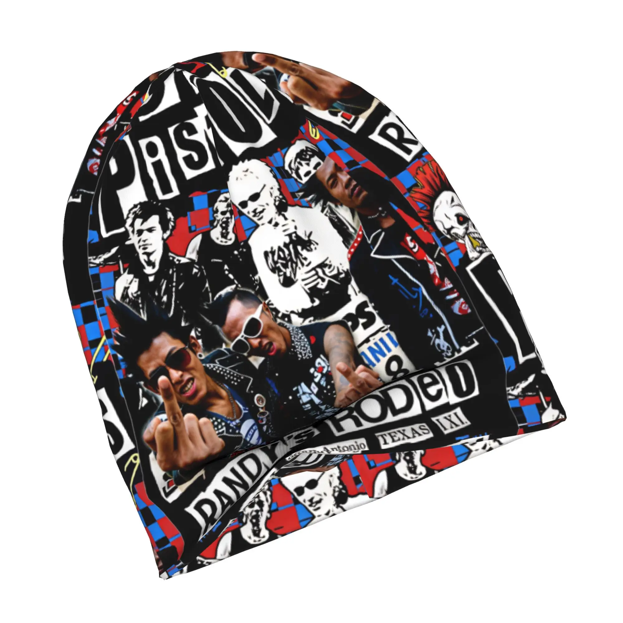 S-Sex P-Pistols Collage Skullies Beanies Caps For Unisex Fashion Winter Warm Knitted Hat Adult Heavy Metal Rock Band Bonnet Hats