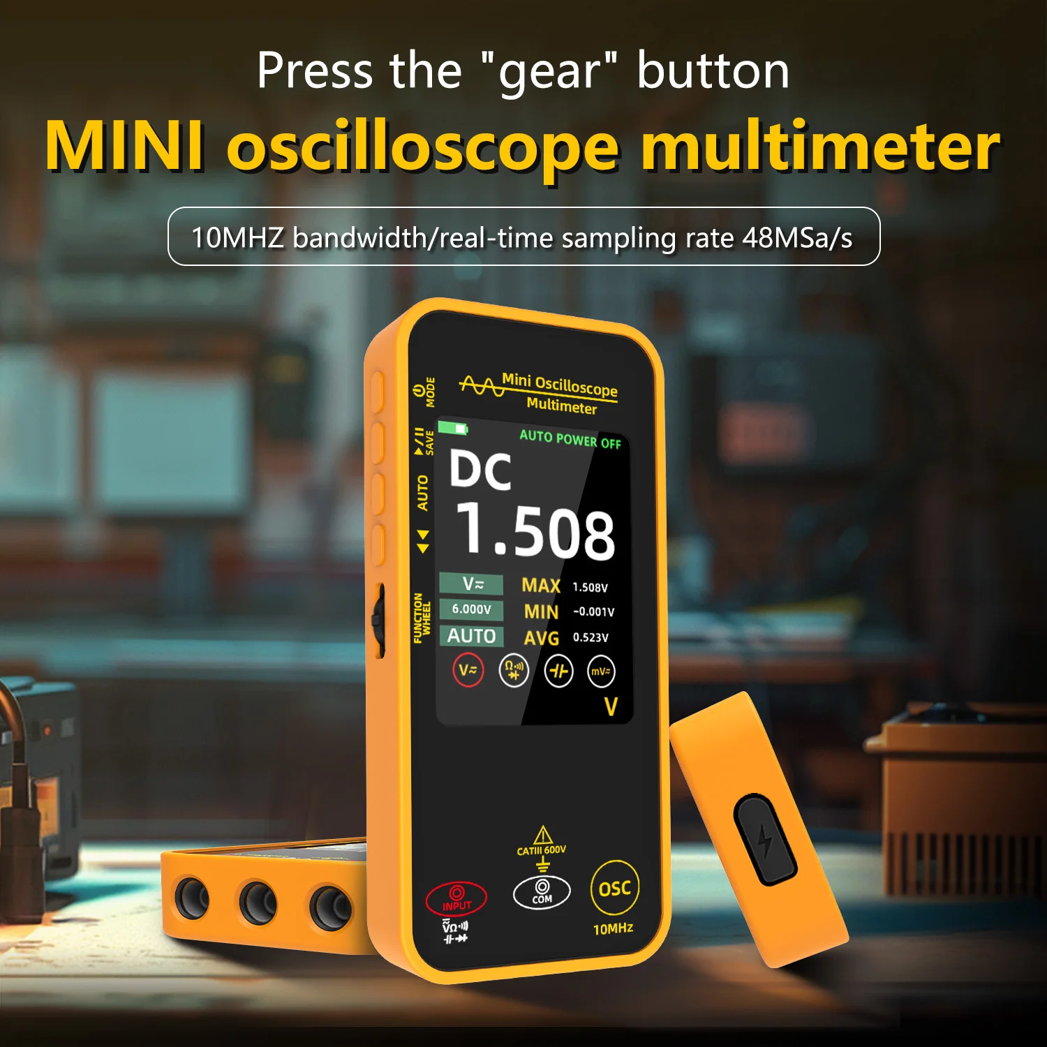 BSIDE Graphic Digital Multimeter Oscilloscope High-precision Multitester Resistance Voltage Capacitance Hz Continuity Tester