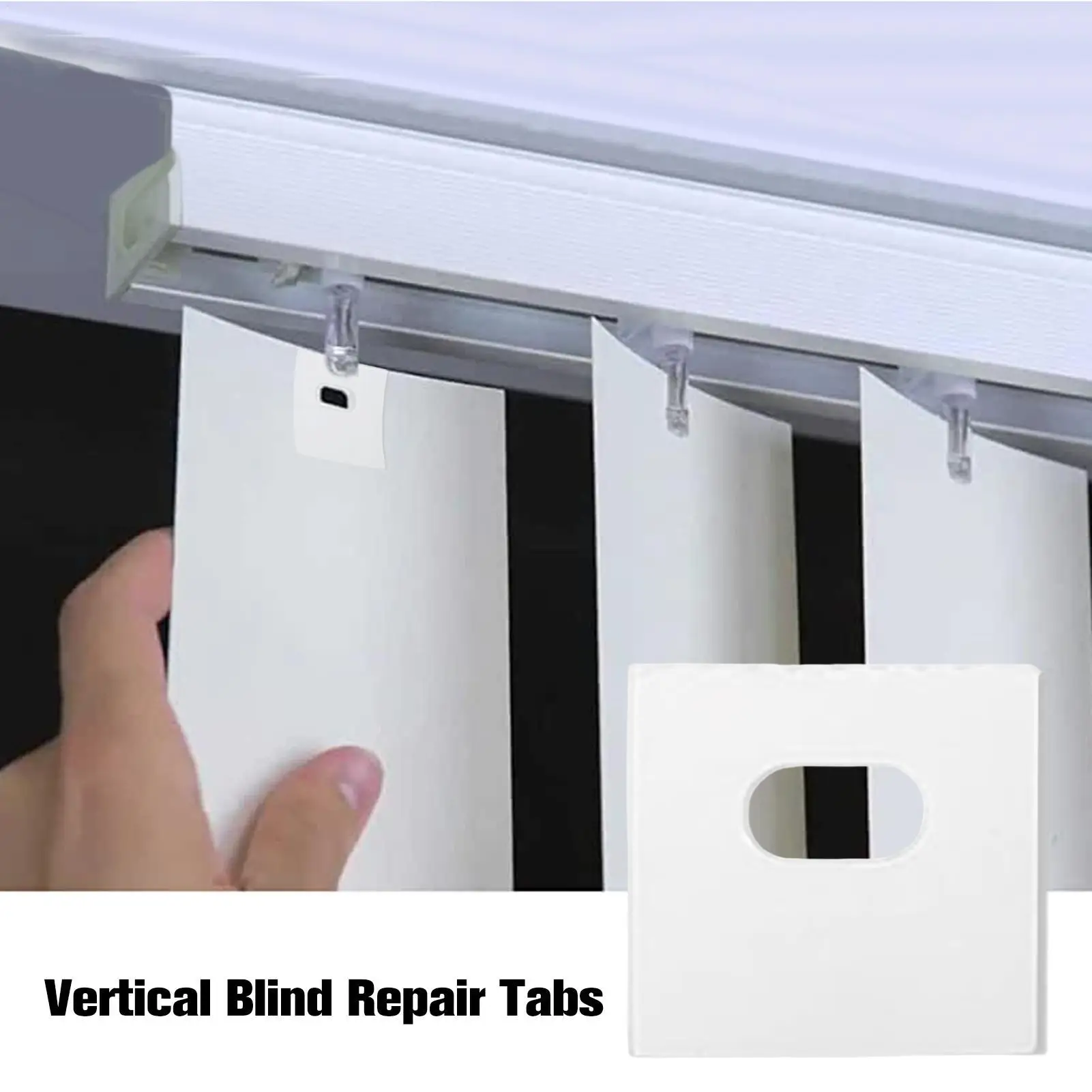 10 قطعة علامات التبويب إصلاح أعمى الستائر العمودية أجزاء الجذعية استبدال أدوات المثبت البلاستيكية سهلة التركيب حجم عالمي يناسب معظم