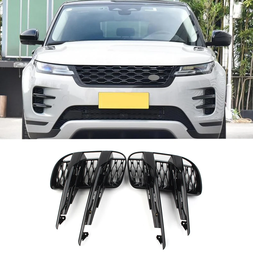 1Pair Black Car Front Bumper Grille For Land Rover Range Rover Evoque 2019+ LR114729 Car Accessories