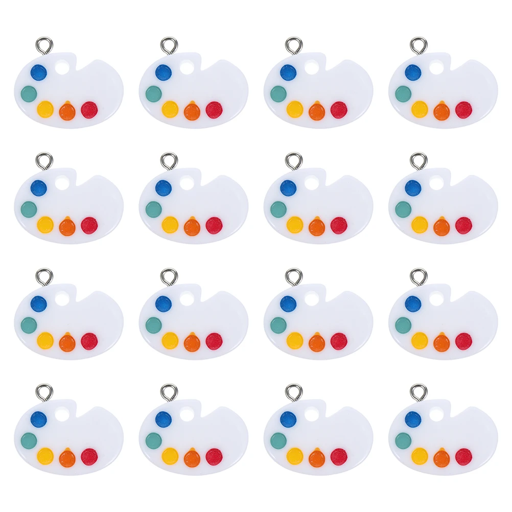 

30pcs Diy Jewelry Charms Necklace Earring Painting Tray Design Pendants For Handmade Crafts Decorative Pendant Creative
